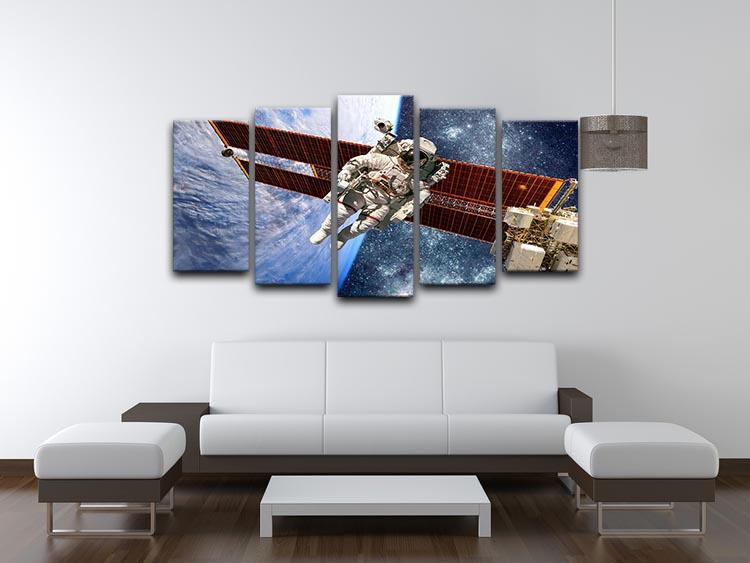 International Space Station and astronaut 5 Split Panel Canvas - Canvas Art Rocks - 3