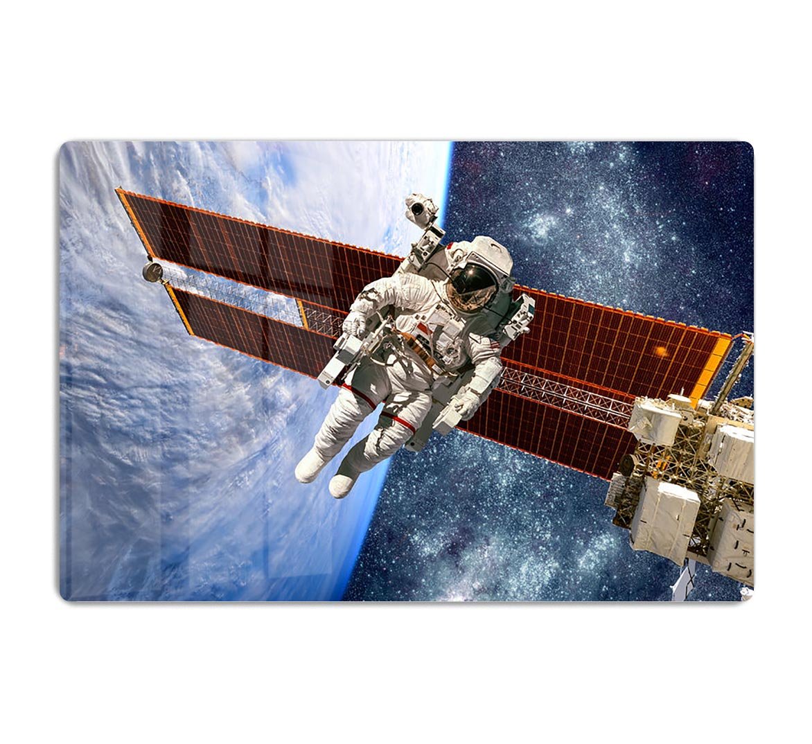 International Space Station and astronaut HD Metal Print
