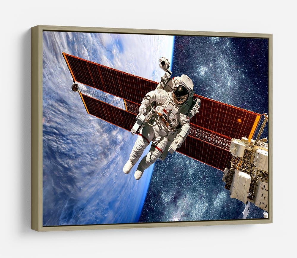 International Space Station and astronaut HD Metal Print