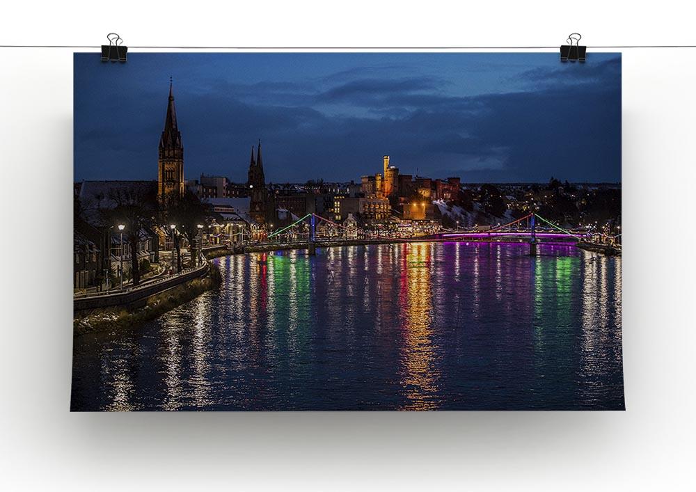Inverness at night Canvas Print or Poster - Canvas Art Rocks - 2