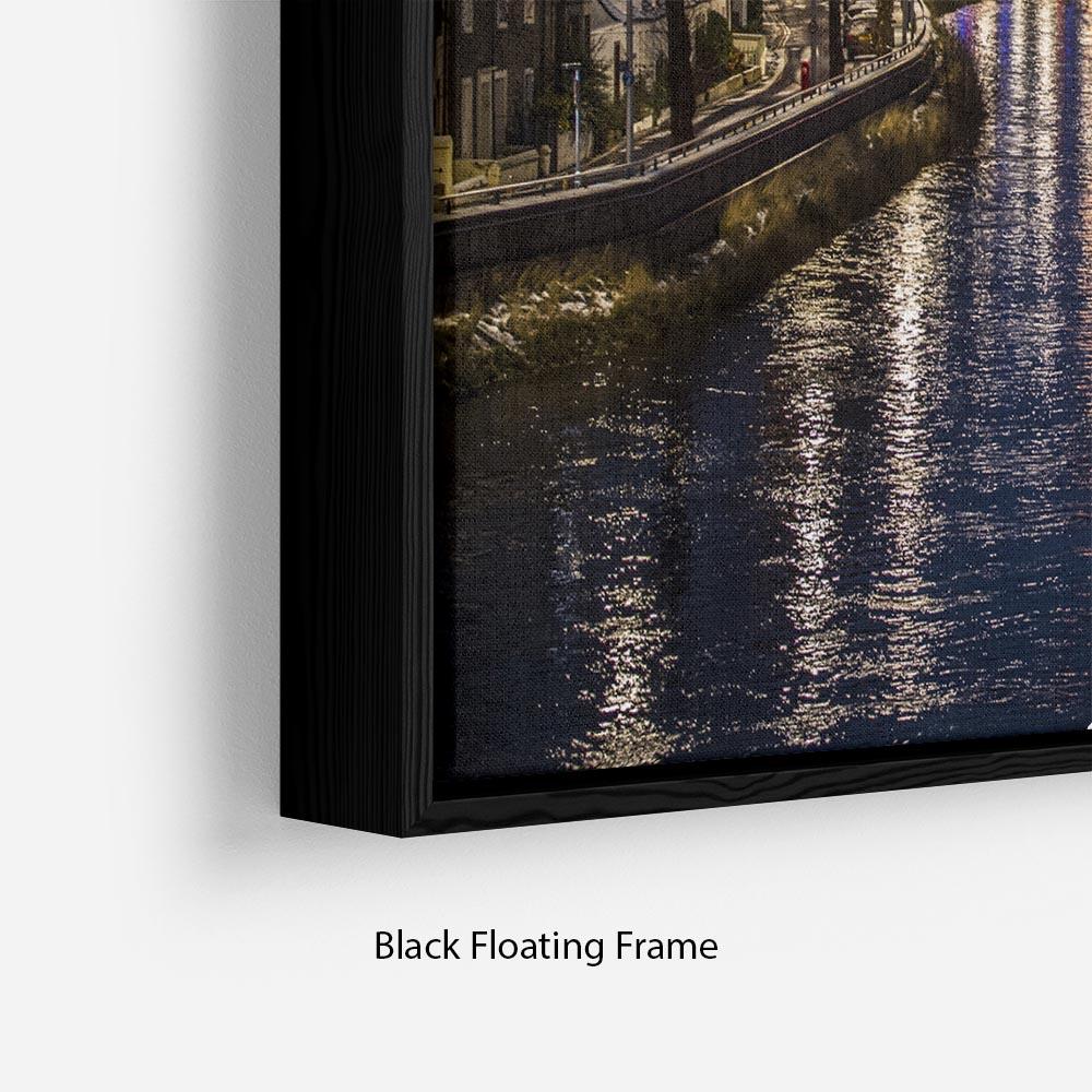 Inverness at night Floating Frame Canvas - Canvas Art Rocks - 2
