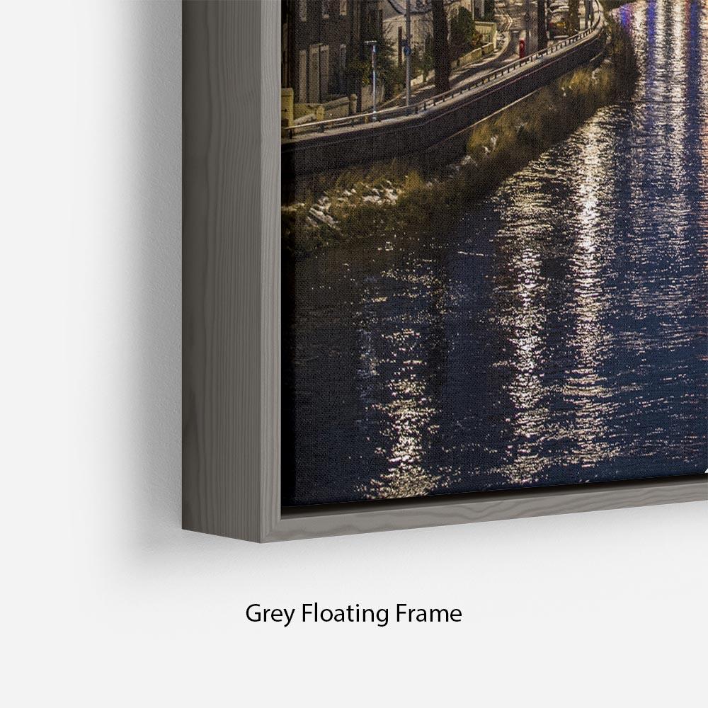 Inverness at night Floating Frame Canvas - Canvas Art Rocks - 4