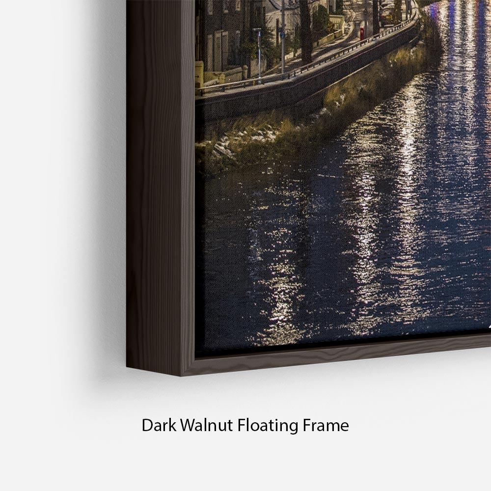 Inverness at night Floating Frame Canvas - Canvas Art Rocks - 6