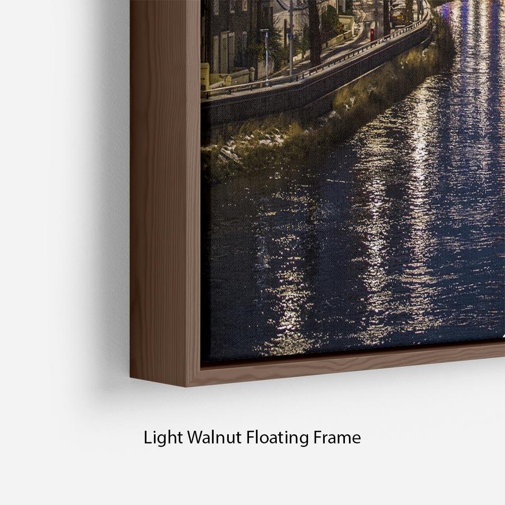 Inverness at night Floating Frame Canvas - Canvas Art Rocks - 8