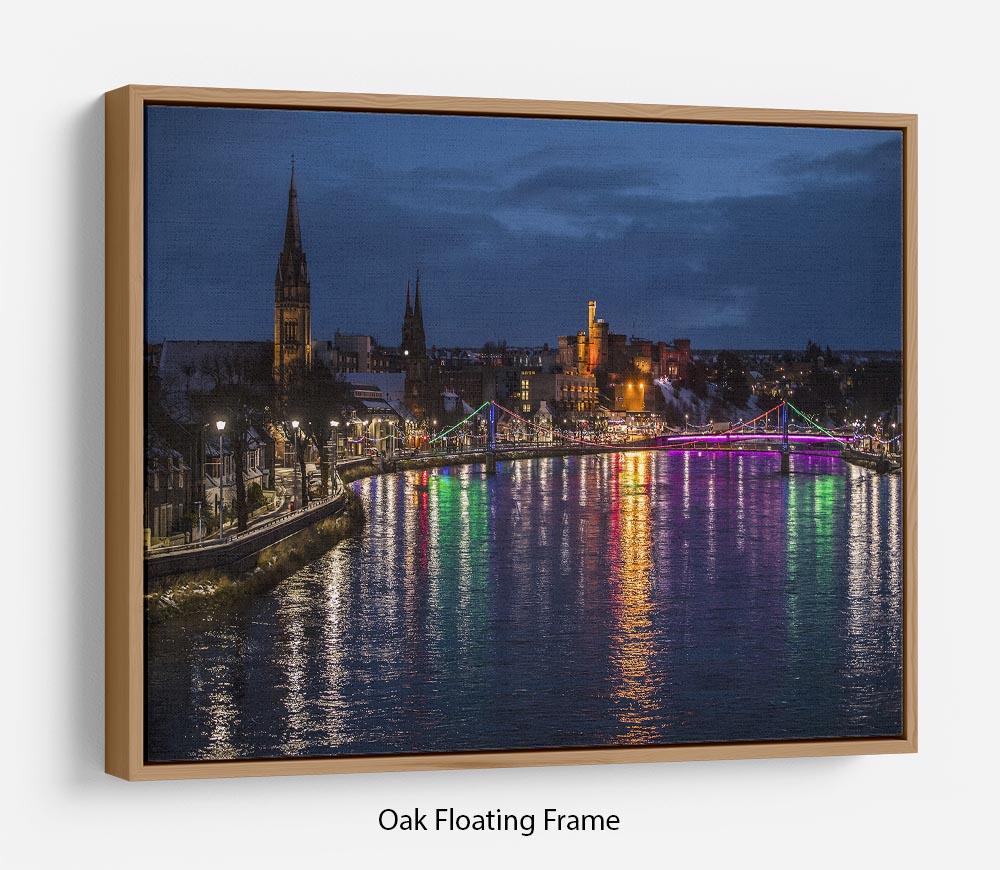 Inverness at night Floating Frame Canvas - Canvas Art Rocks - 9
