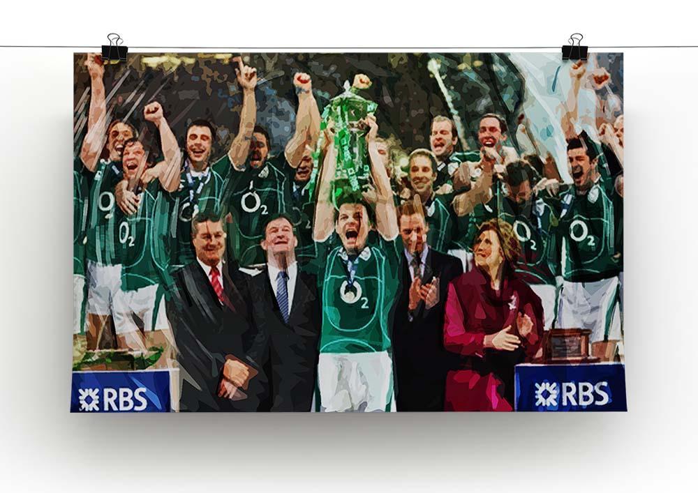 Ireland 6 Nations Grand Slam 2018 Canvas Print or Poster - Canvas Art Rocks - 2