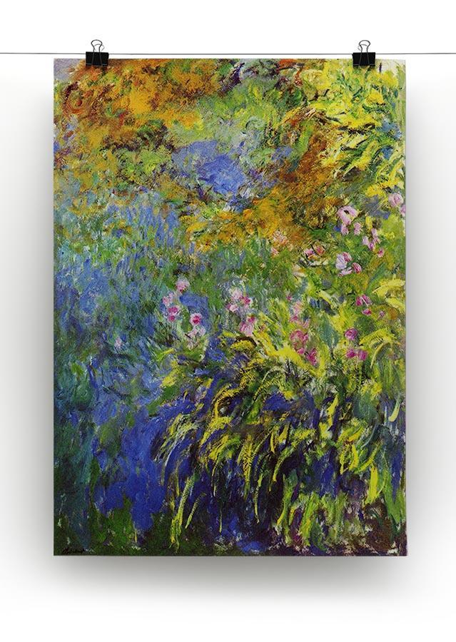 Iris at the sea rose pond 2 by Monet Canvas Print & Poster - Canvas Art Rocks - 2