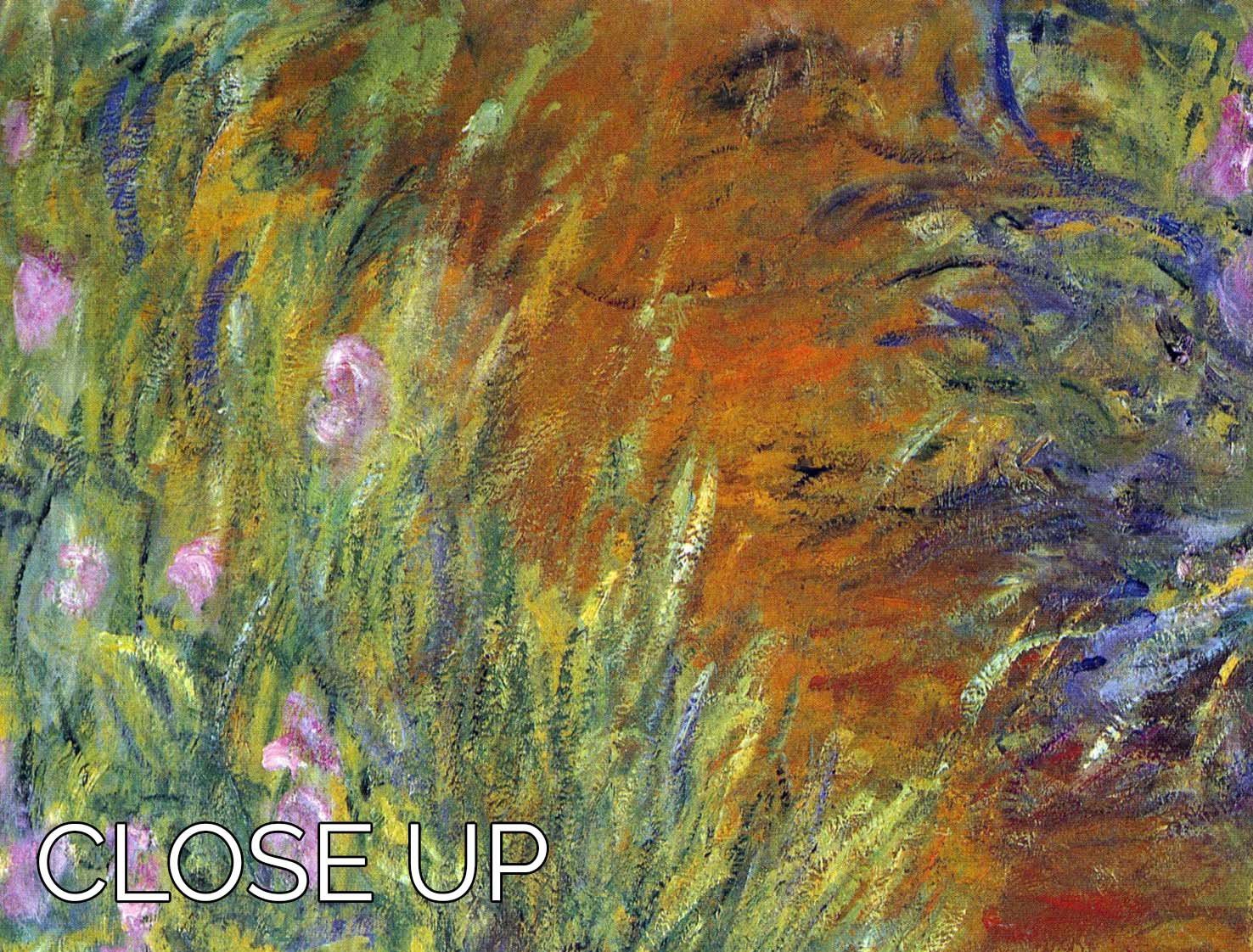 Irises by Monet 3 Split Panel Canvas Print - Canvas Art Rocks - 3