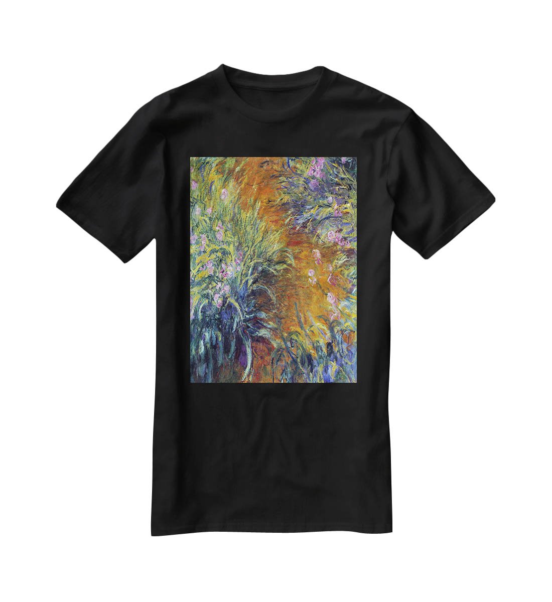 Irises by Monet T-Shirt - Canvas Art Rocks - 1