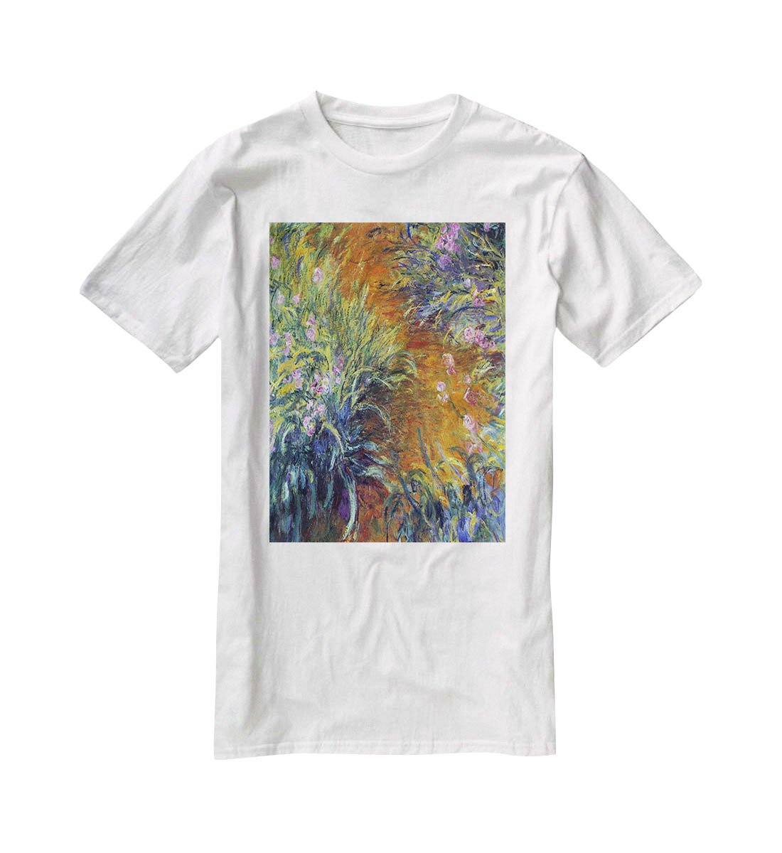 Irises by Monet T-Shirt - Canvas Art Rocks - 5