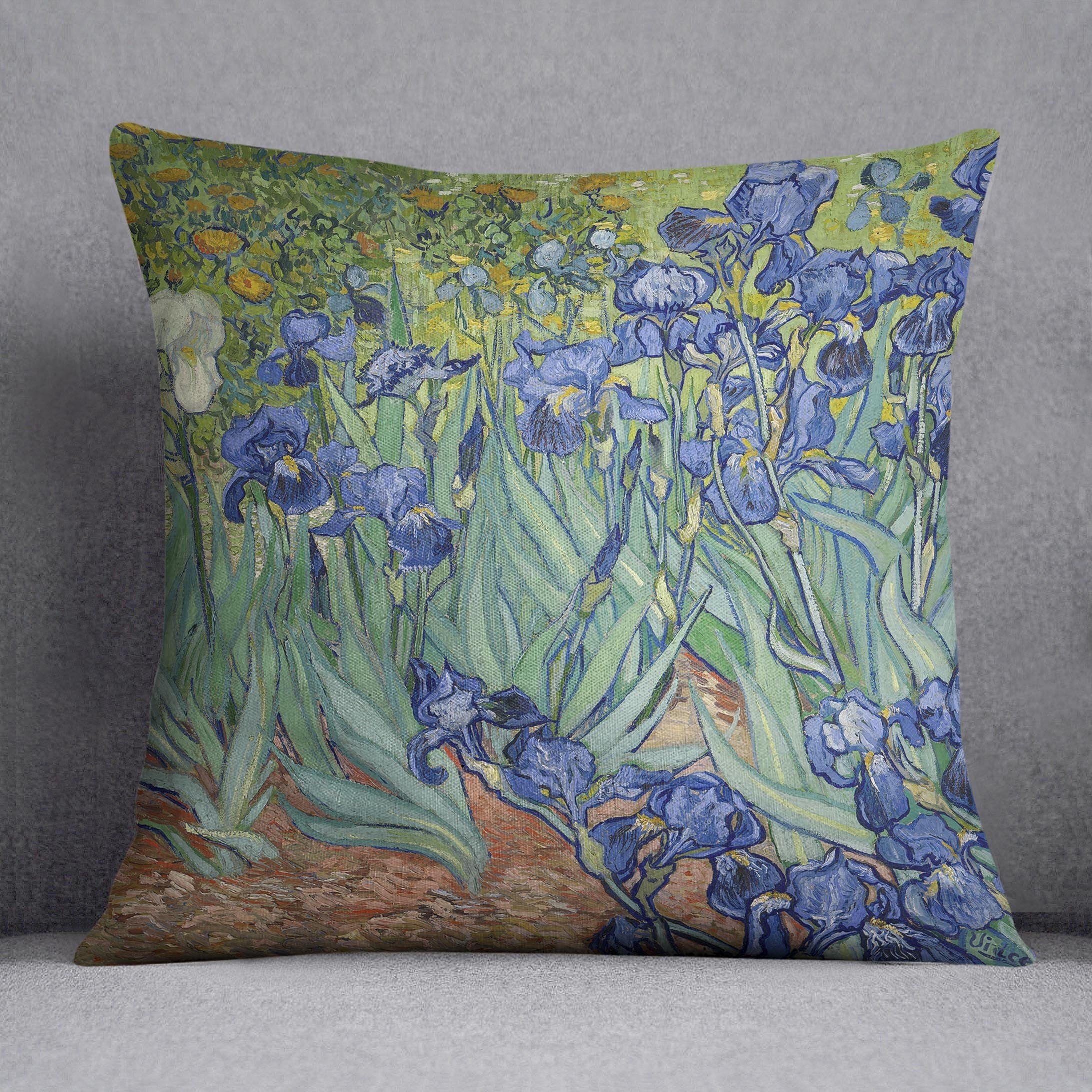 Irises by Van Gogh Throw Pillow