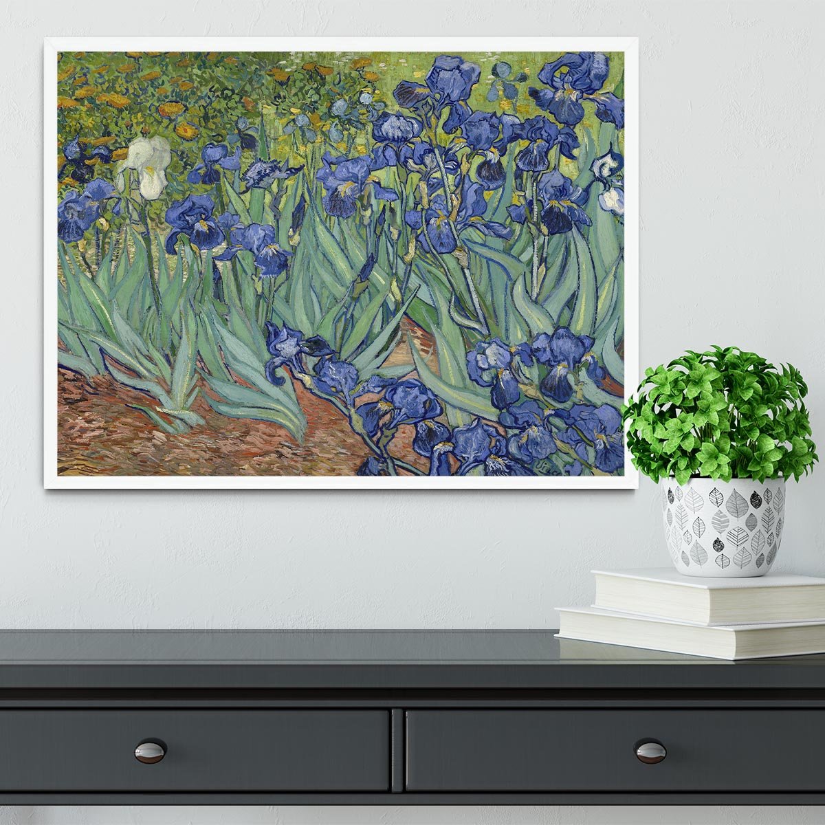 Irises by Van Gogh Framed Print - Canvas Art Rocks -6