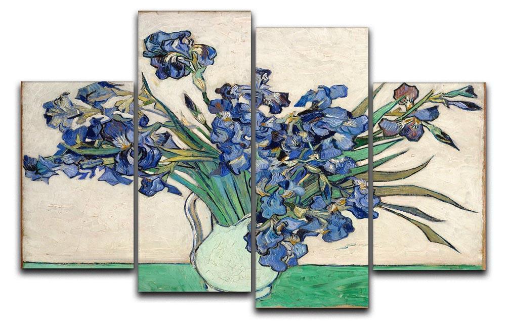 Irises in a vase 4 Split Panel Canvas  - Canvas Art Rocks - 1