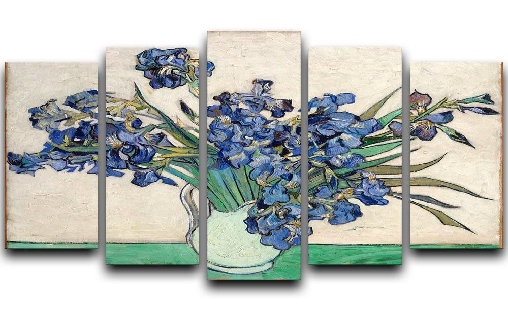 Irises in a vase 5 Split Panel Canvas  - Canvas Art Rocks - 1