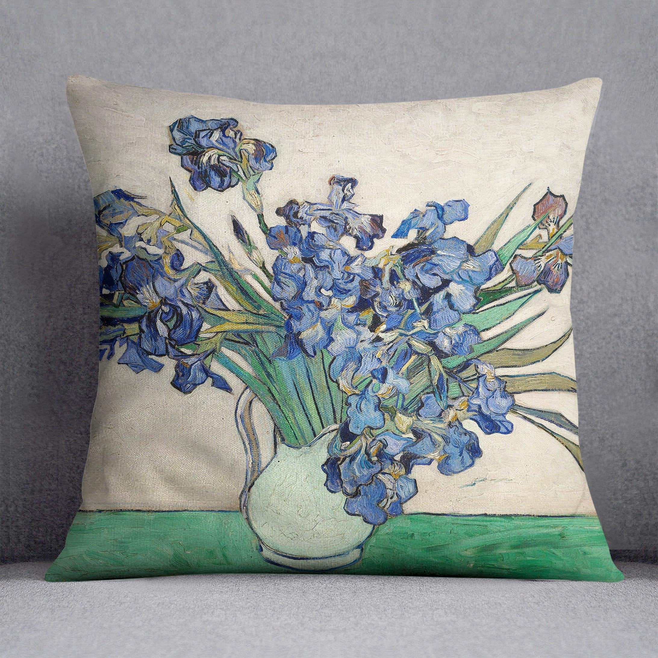Irises in a vase Throw Pillow