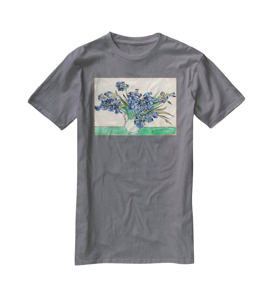 Irises in a vase T-Shirt - Canvas Art Rocks - 3