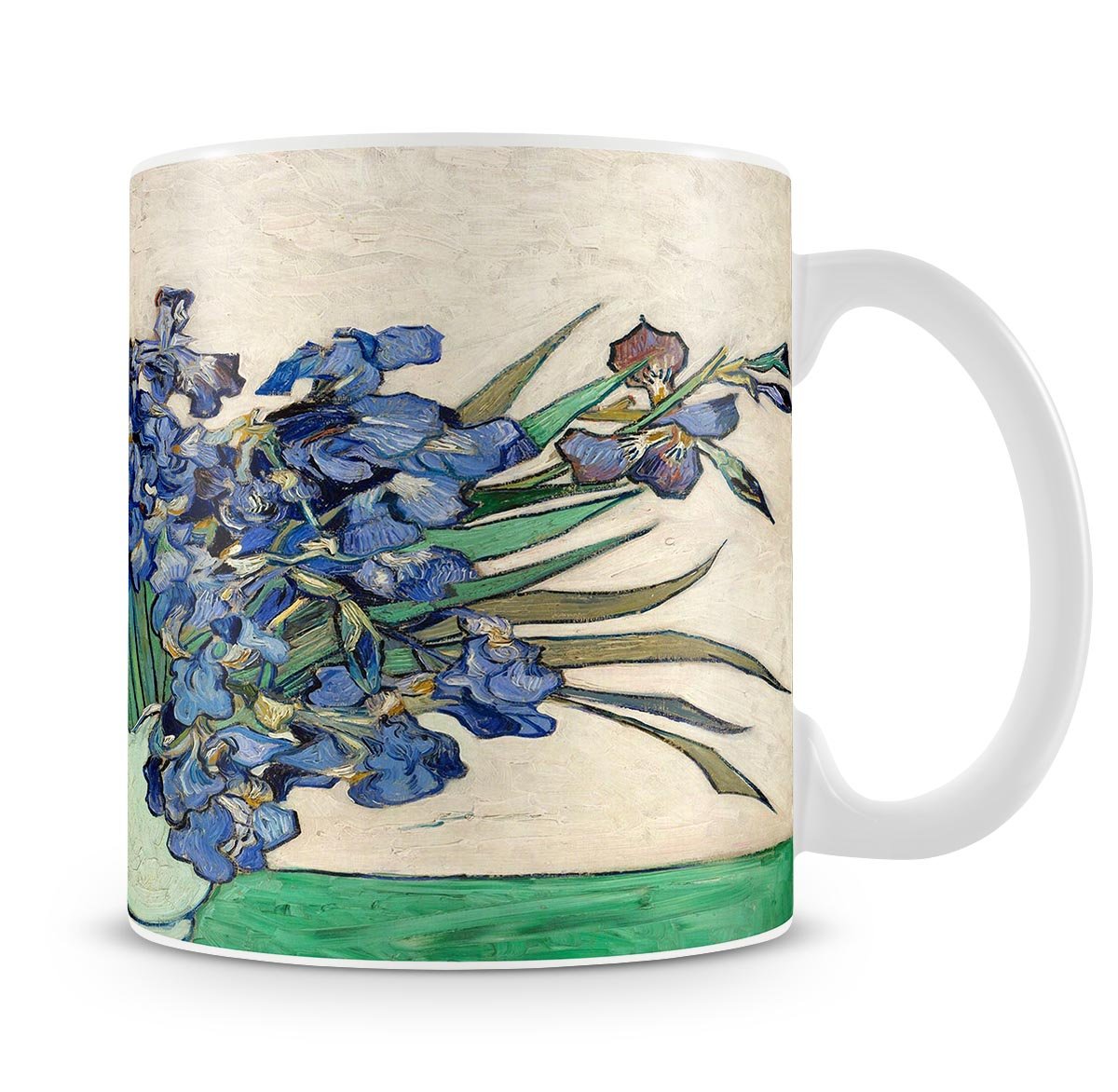 Irises in a vase Mug - Canvas Art Rocks - 4