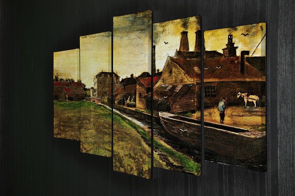 Iron Mill in The Hague by Van Gogh 5 Split Panel Canvas - Canvas Art Rocks - 2