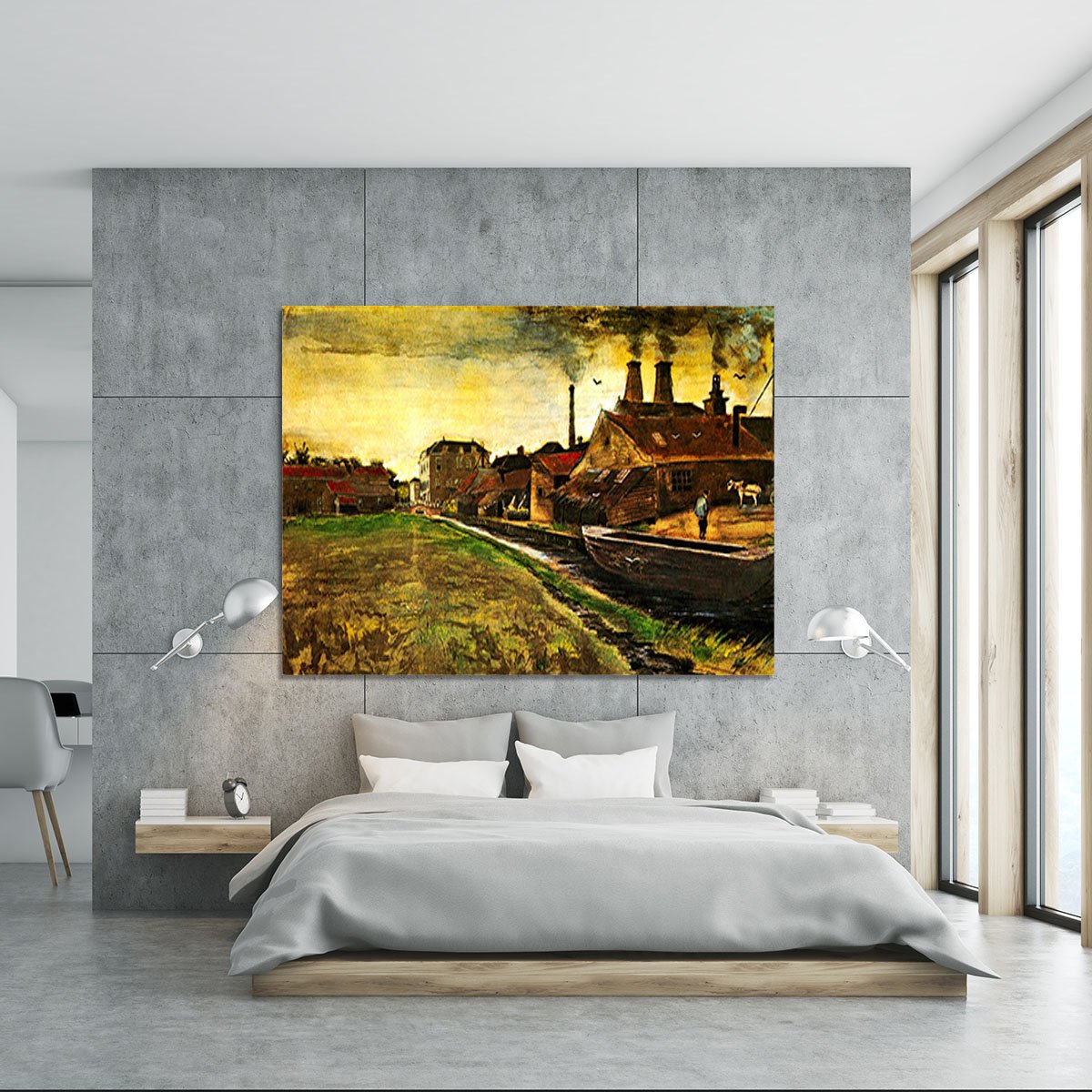 Iron Mill in The Hague by Van Gogh Canvas Print or Poster