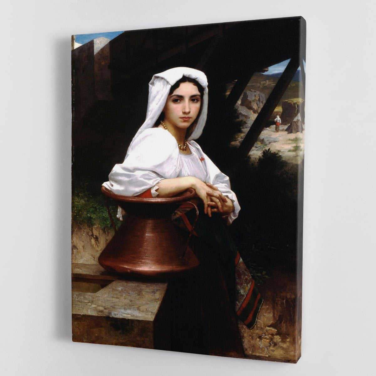 Italian Girl Drawing Water By Bouguereau Canvas Print or Poster