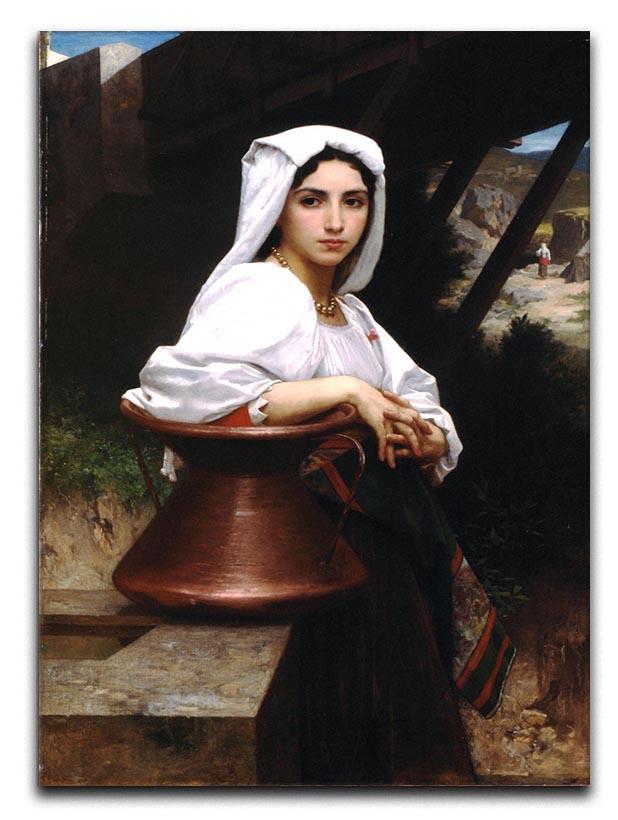 Italian Girl Drawing Water By Bouguereau Canvas Print or Poster  - Canvas Art Rocks - 1