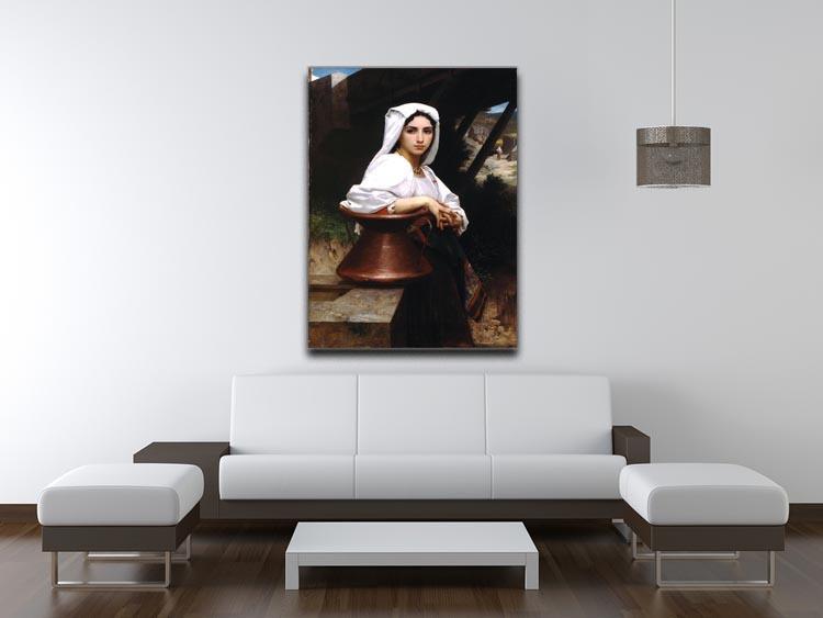 Italian Girl Drawing Water By Bouguereau Canvas Print or Poster - Canvas Art Rocks - 4