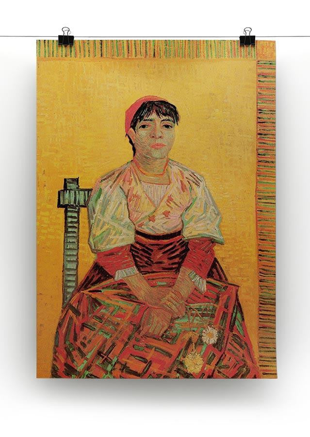 Italian Woman Agostina Segatori by Van Gogh Canvas Print & Poster - Canvas Art Rocks - 2