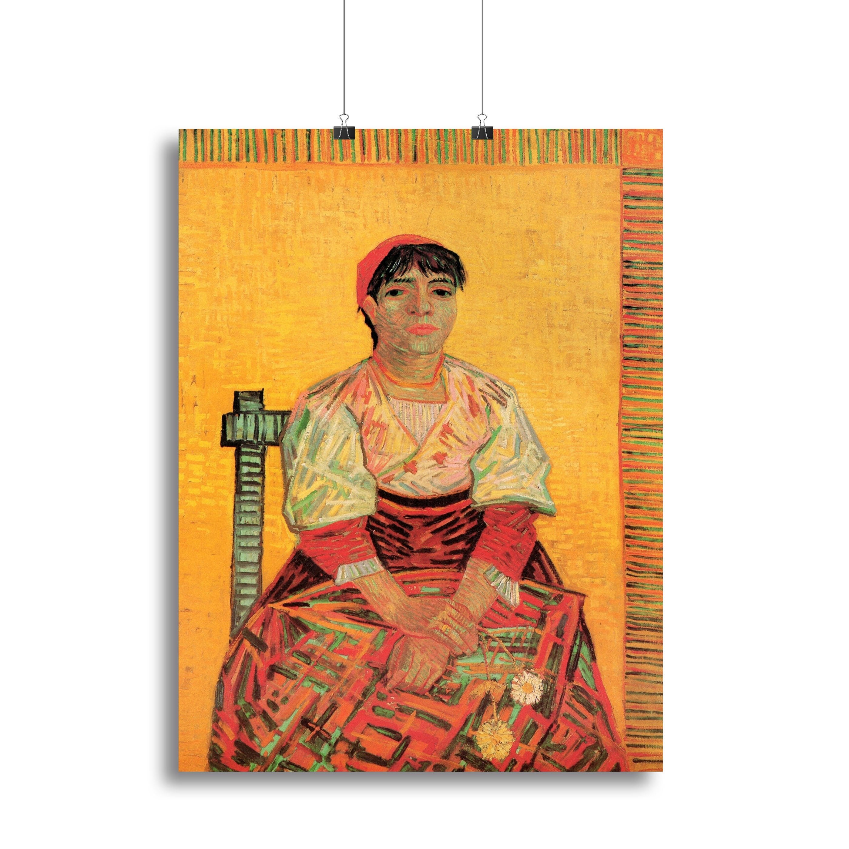 Italian Woman Agostina Segatori by Van Gogh Canvas Print or Poster