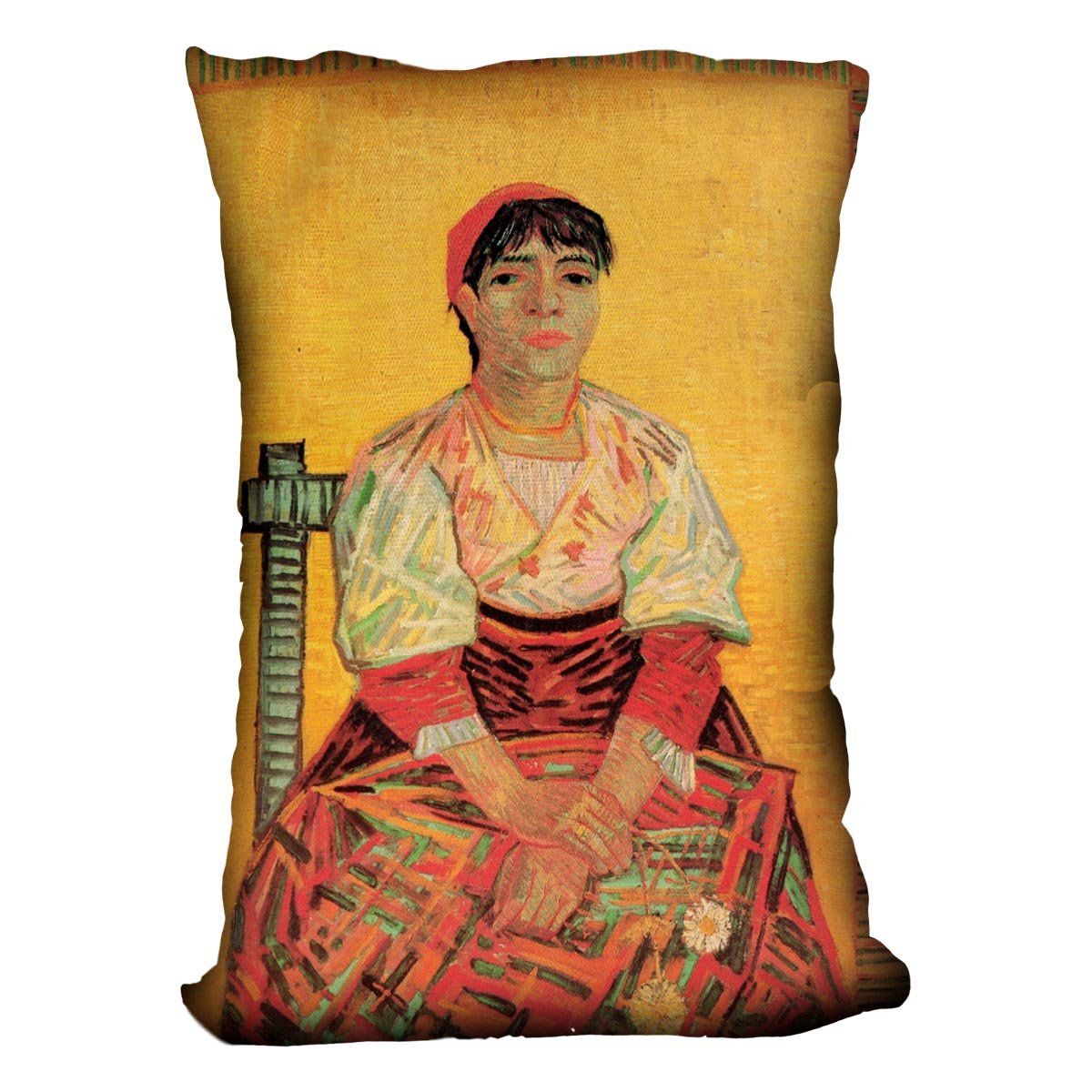 Italian Woman Agostina Segatori by Van Gogh Throw Pillow