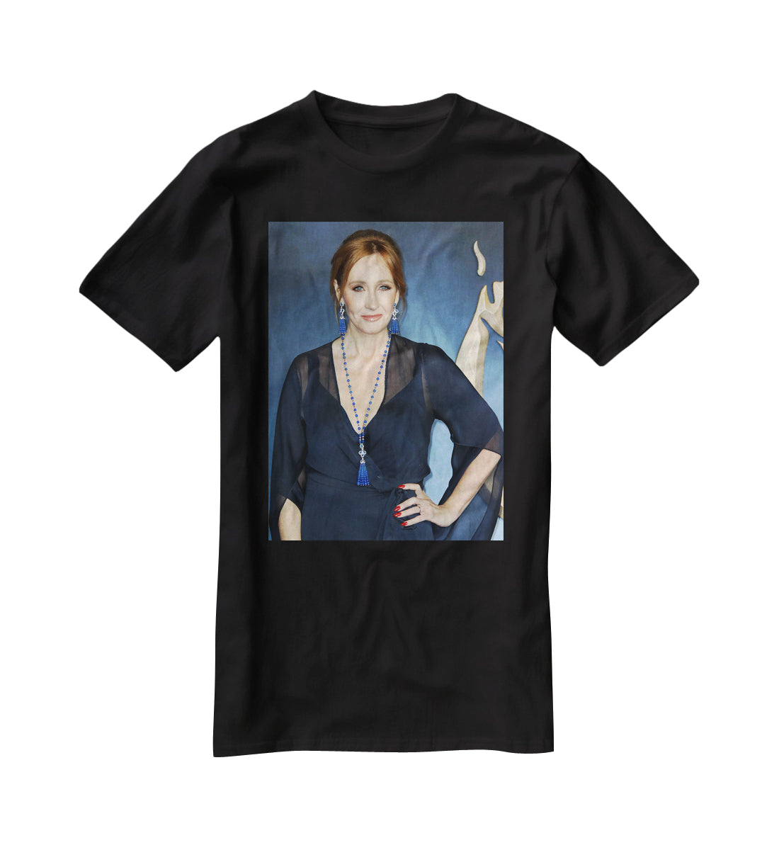 J K Rowling T-Shirt - Canvas Art Rocks - 1