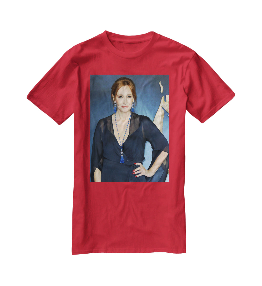 J K Rowling T-Shirt - Canvas Art Rocks - 4