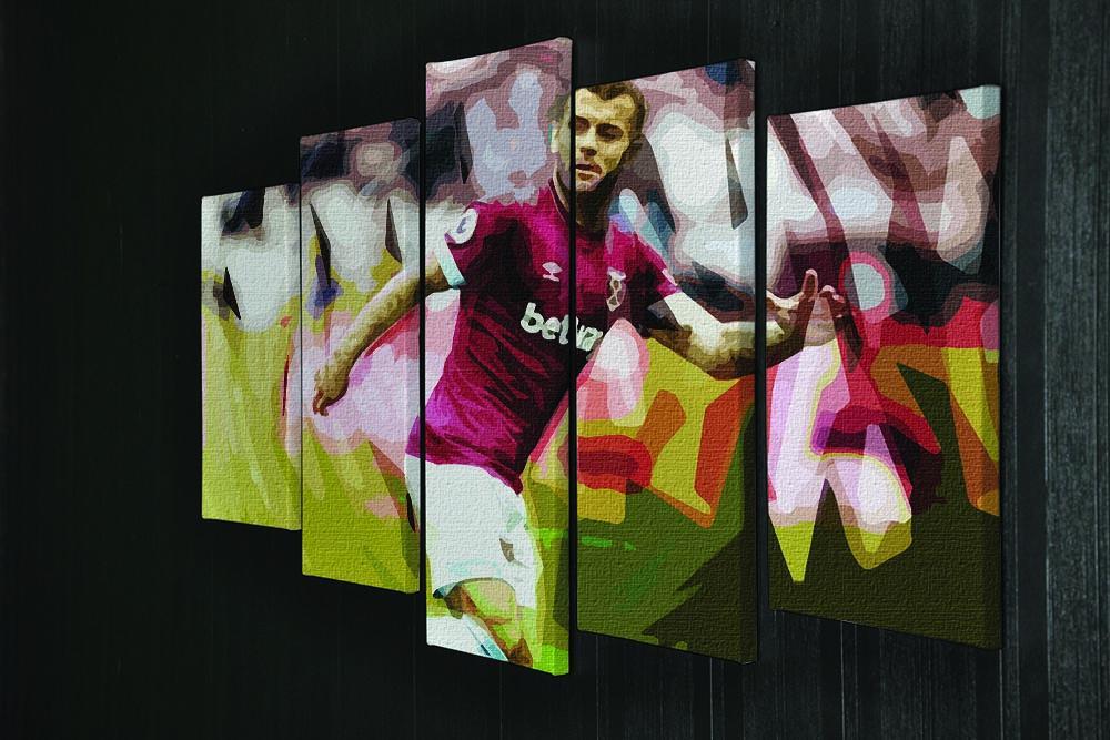Jack Wilshere West Ham 5 Split Panel Canvas - Canvas Art Rocks - 2