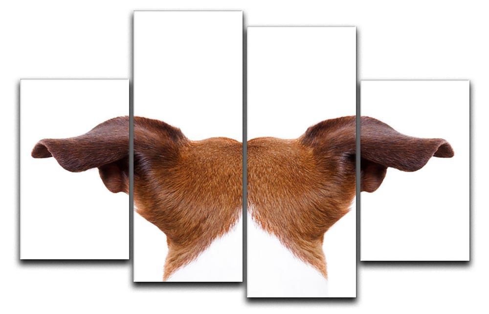 Jack russell dog looking and staring 4 Split Panel Canvas - Canvas Art Rocks - 1