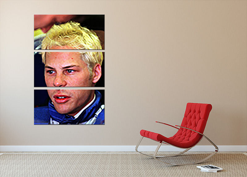 Jacques Villeneuve in 1997 3 Split Panel Canvas Print - Canvas Art Rocks - 2