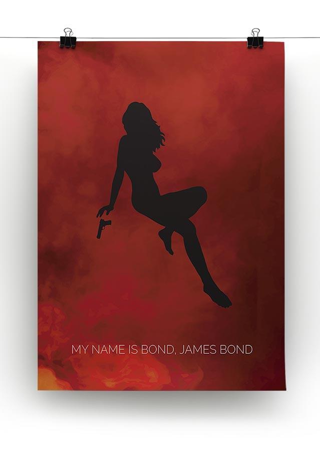 James Bond Minimal Movie Canvas Print or Poster - Canvas Art Rocks - 2