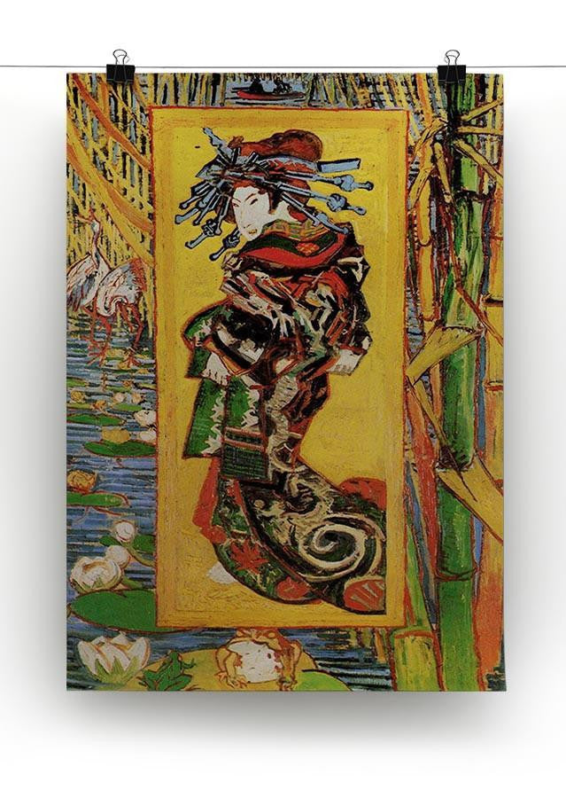 Japonaiserie Oiran after Kesa Eisen by Van Gogh Canvas Print & Poster - Canvas Art Rocks - 2