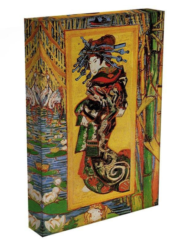 Japonaiserie Oiran after Kesa Eisen by Van Gogh Canvas Print & Poster - Canvas Art Rocks - 3