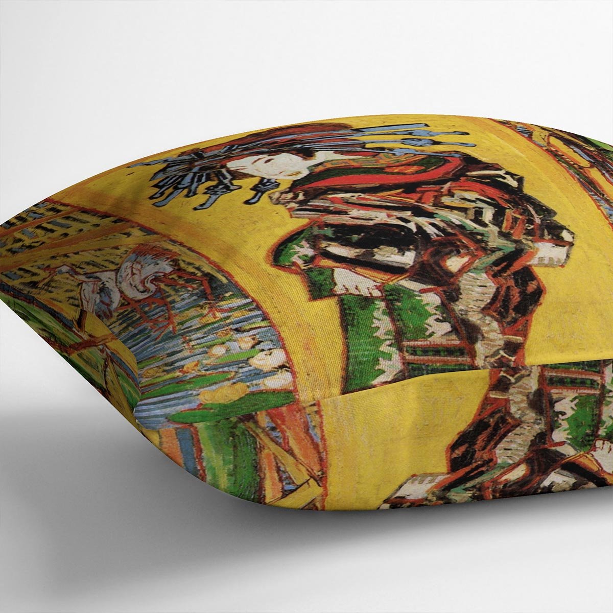 Japonaiserie Oiran after Kesa Eisen by Van Gogh Throw Pillow