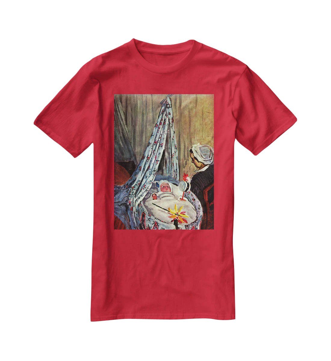 Jean Monet in the cradle by Monet T-Shirt - Canvas Art Rocks - 4