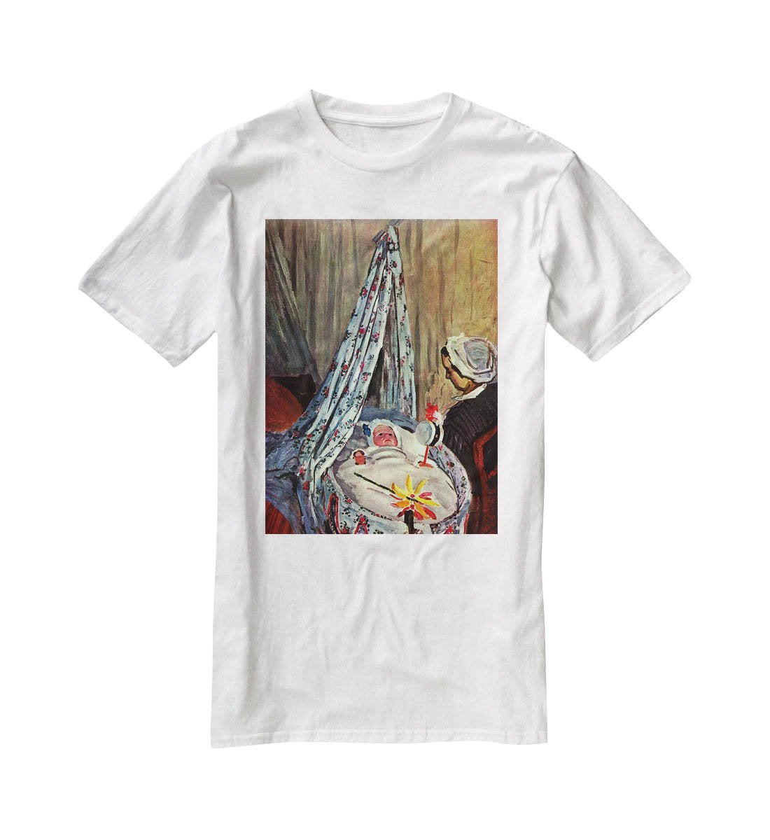 Jean Monet in the cradle by Monet T-Shirt - Canvas Art Rocks - 5