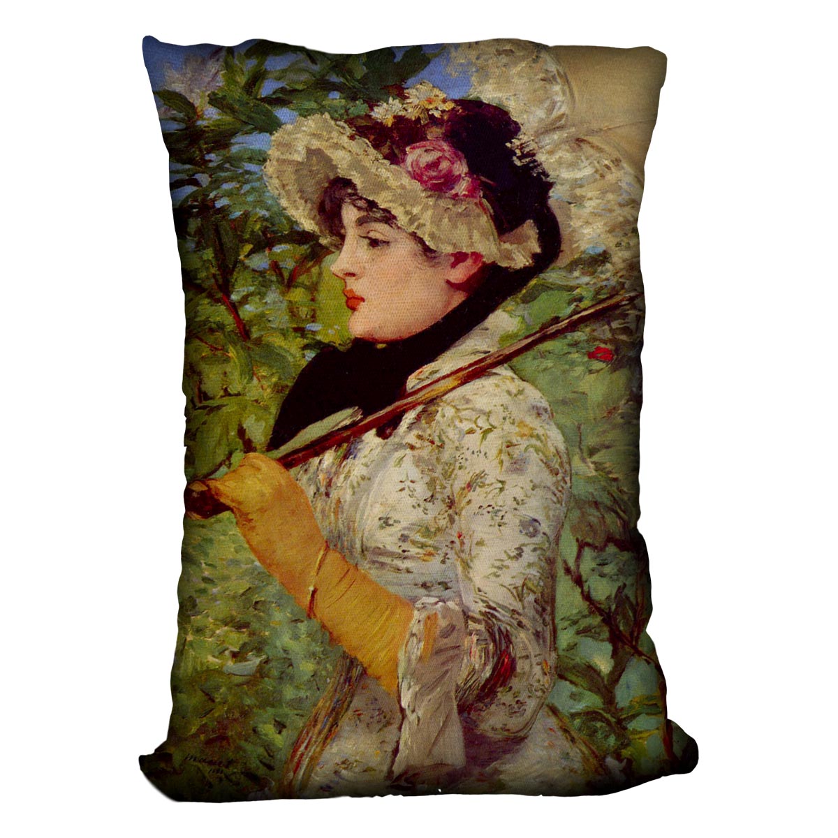 Jeanne by Manet Throw Pillow