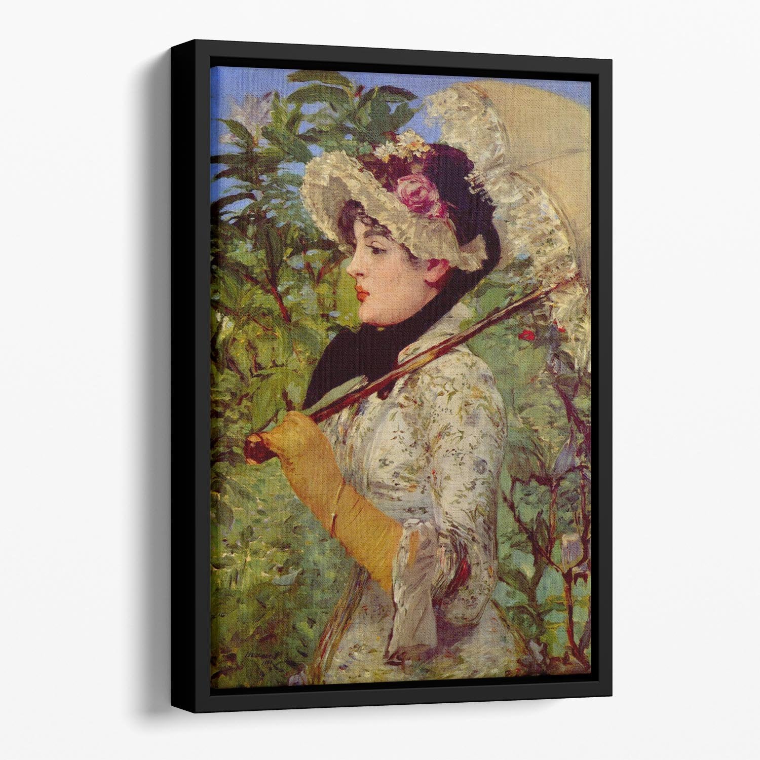 Jeanne by Manet Floating Framed Canvas
