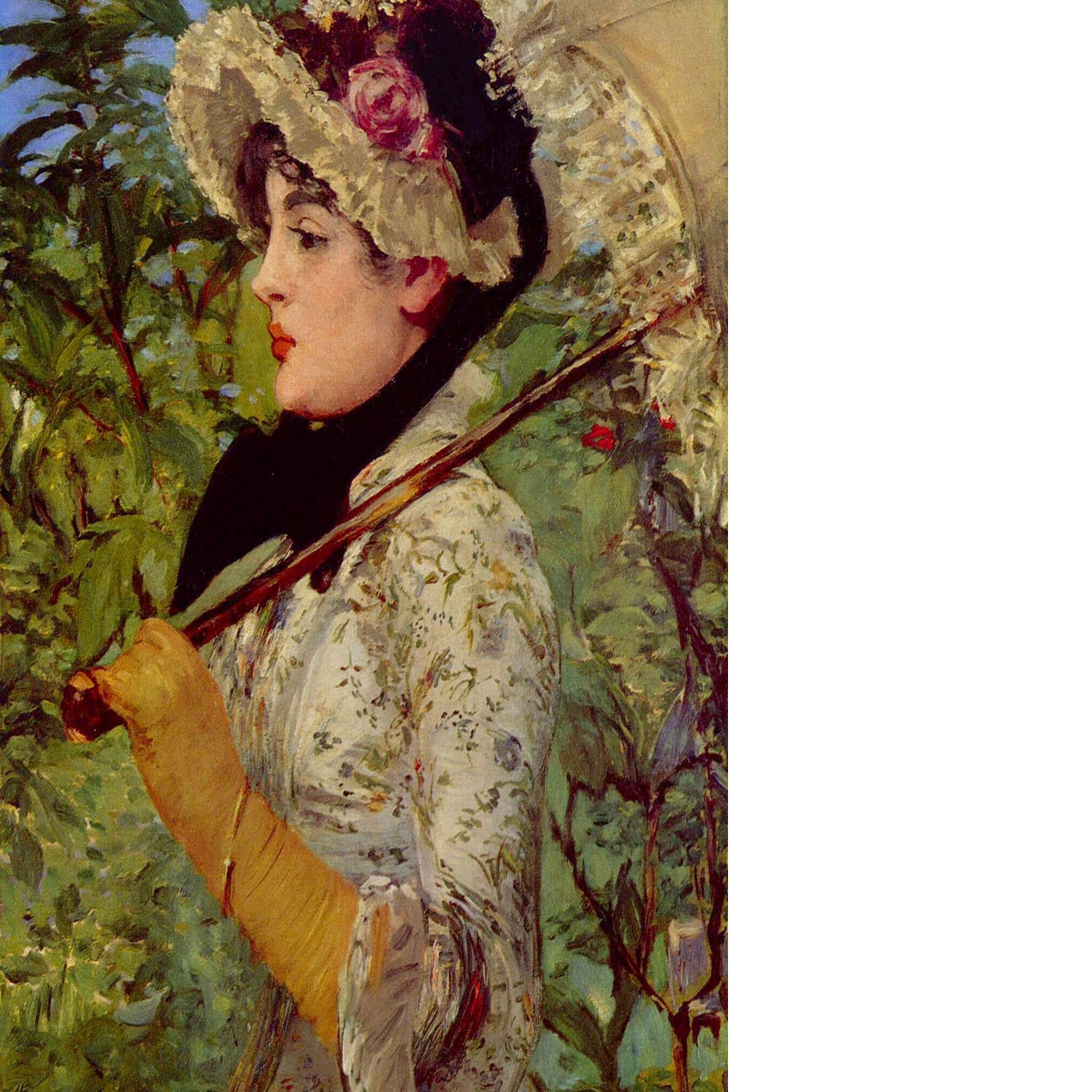 Jeanne by Manet Floating Framed Canvas