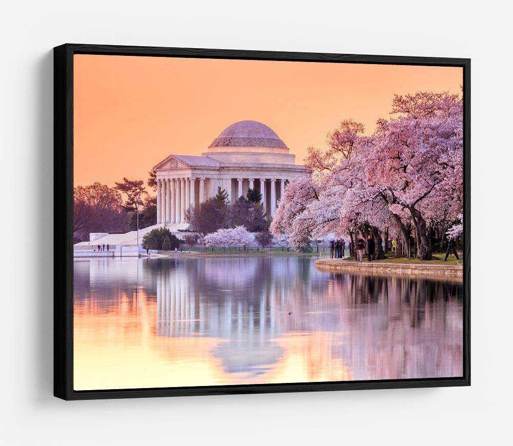 Jefferson Memorial during the Cherry Blossom Festival HD Metal Print