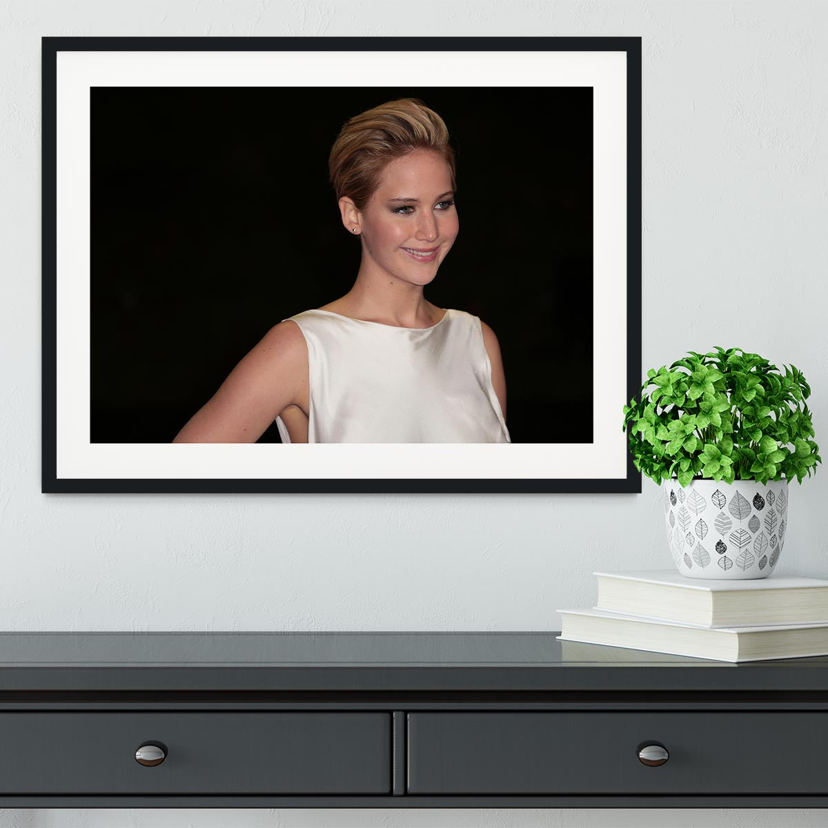 Jennifer Lawrence Framed Print - Canvas Art Rocks - 1