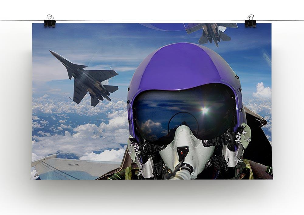 Jet fighter pilot cockpit view Canvas Print or Poster - Canvas Art Rocks - 2