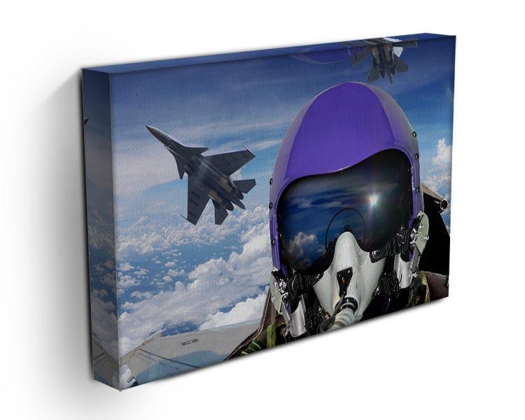 Jet fighter pilot cockpit view Canvas Print or Poster - Canvas Art Rocks - 3