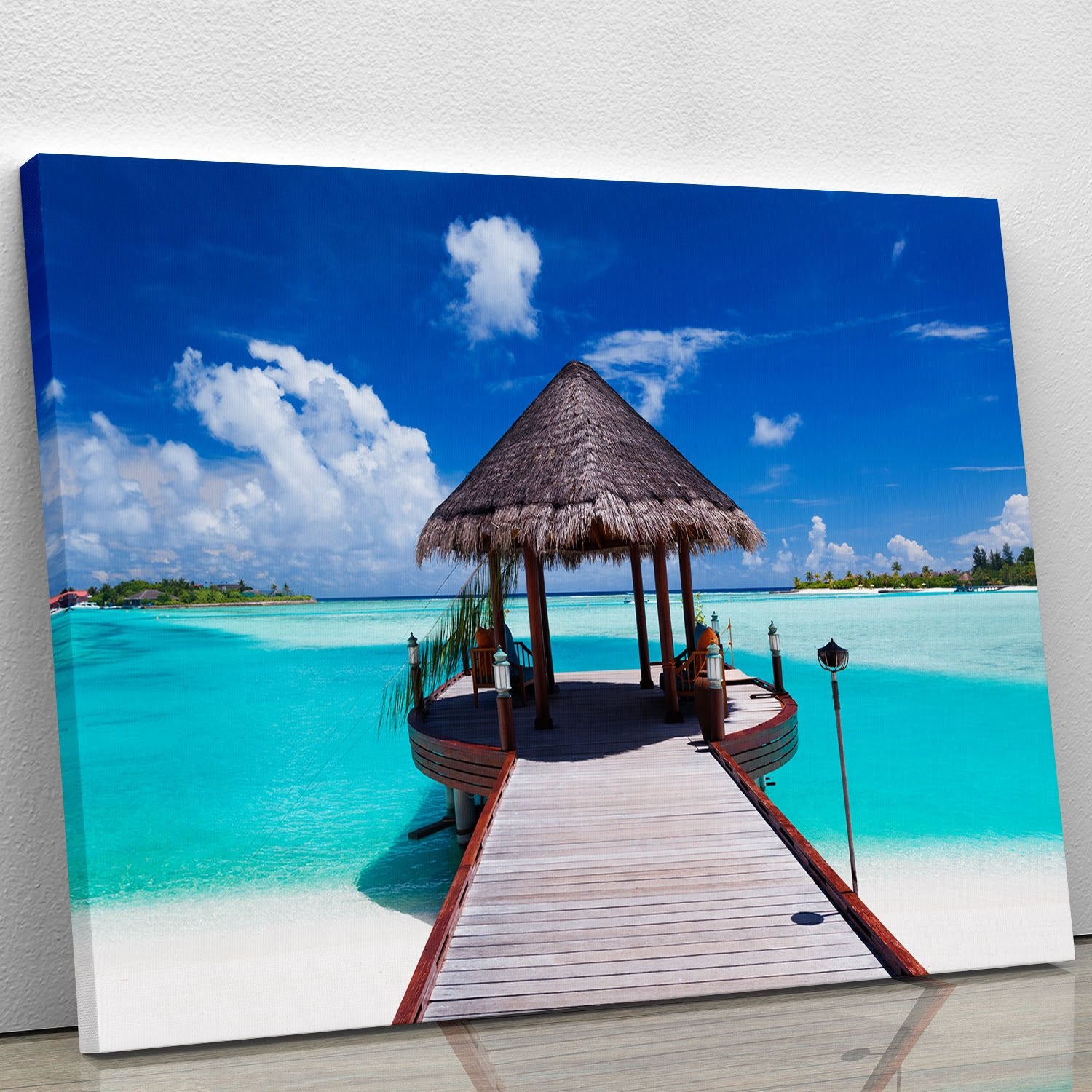 Jetty with amazing ocean Canvas Print or Poster
