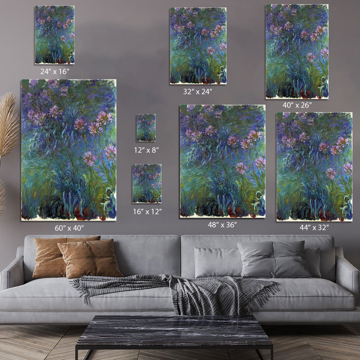 Jewelry lilies by Monet Canvas Print or Poster