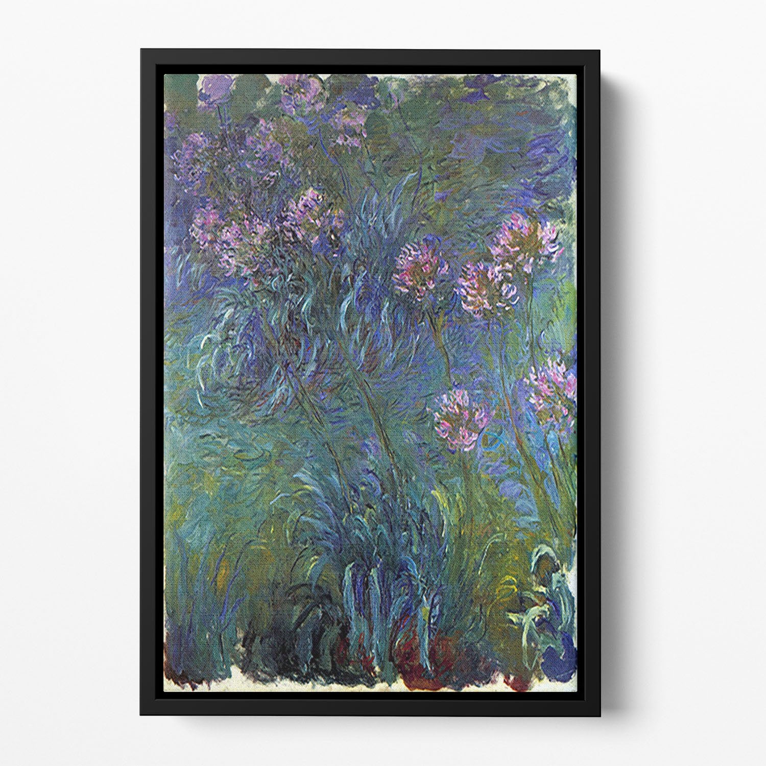 Jewelry lilies by Monet Floating Framed Canvas